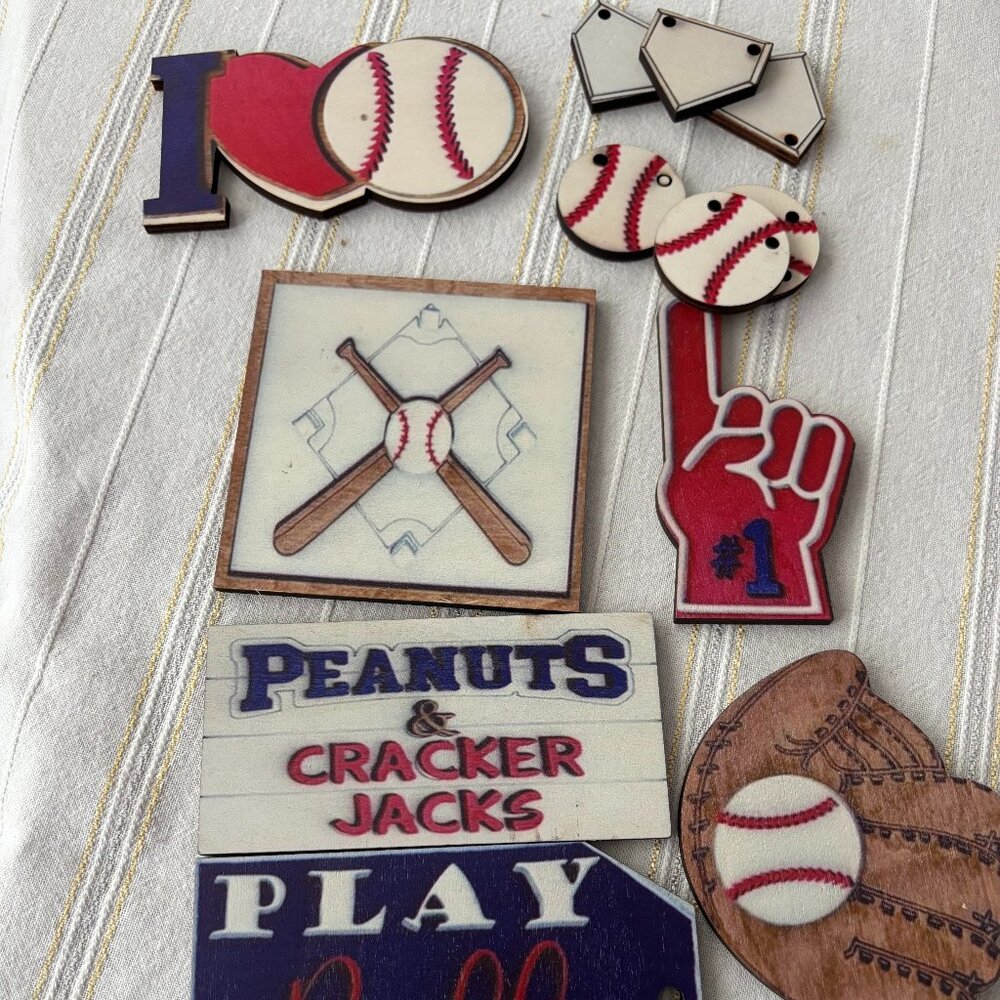 Baseball & Lemon Tiered Tray Decor